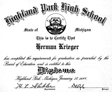 Highland Park High School Diploma