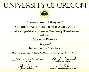 Univ. Oregon  Diploma